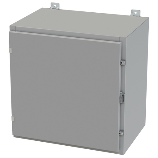 [SCE-24H2416LP] NEMA 3R, 4, 12 Enclosure, Wallmount, 24" H x 24" W x 16" D, Carbon Steel, Powder Coat gray