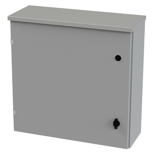 [SCE-24R2408LP] NEMA 3R Enclosure, Wallmount, 24" H x 24" W x 8" D, Galvannealed Steel, gray