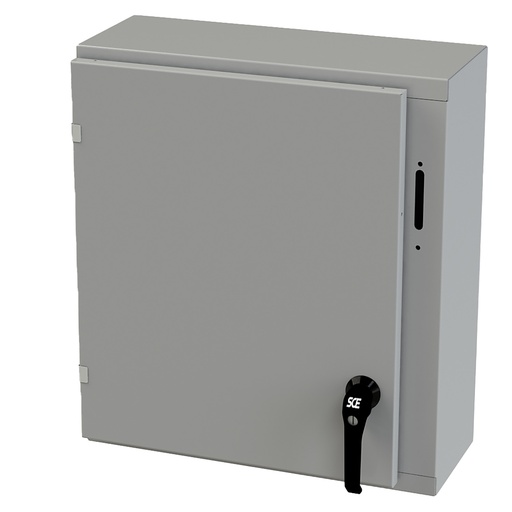 [SCE-24XEL2110LP] NEMA 3R Enclosure, Wallmount, 24" H x 21.375" W x 8" D, Carbon Steel, Powder Coat gray