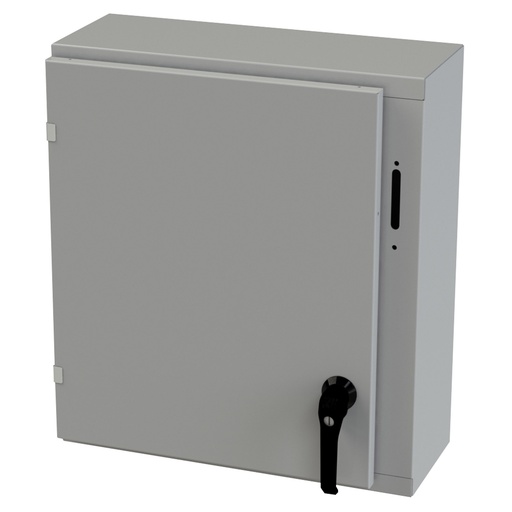 [SCE-24XEL2108LP] NEMA 3R Enclosure, Wallmount, 24" H x 21.375" W x 8" D, Carbon Steel, Powder Coat gray