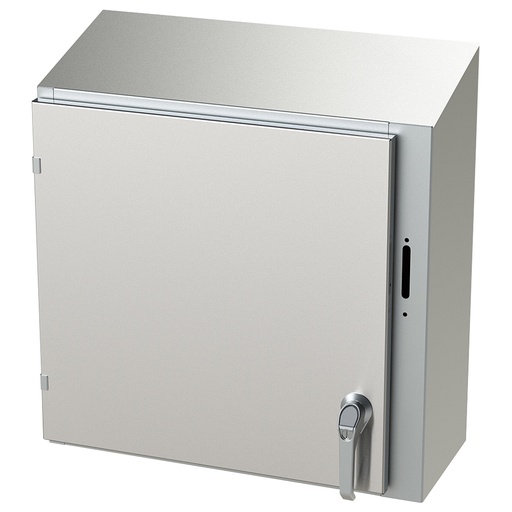 [SCE-24XEL2510SSST] NEMA 4X Enclosure, Slope Top, Wallmount, 24" H x 21" W x 8" D, 304 Stainless Steel