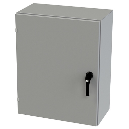 [SCE-30EL2412LPPL] NEMA 3R, 4, 12 Enclosure, Wallmount, 30" H x 24" W x 12" D, Carbon Steel, Powder Coat gray