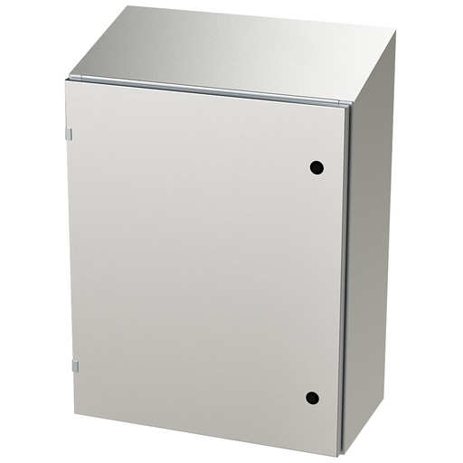 [SCE-30EL2412SSST] NEMA 4X Enclosure, Slope Top, Wallmount, 30" H x 24" W x 12" D, 304 Stainless Steel