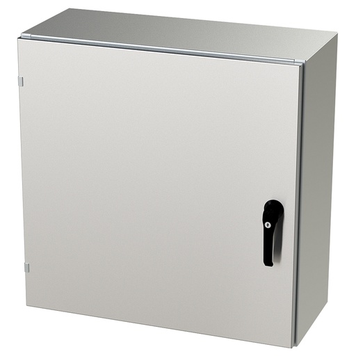 [SCE-30EL3012SSLPPL] NEMA 4X Enclosure, Wallmount, 30" H x 30" W x 12" D, 304 Stainless Steel