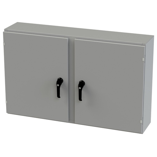 [SCE-30EL4810WFLP] NEMA 3R, 4, 12 Enclosure, Wallmount, 30" H x 48" W x 10" D, Carbon Steel, Powder Coat gray