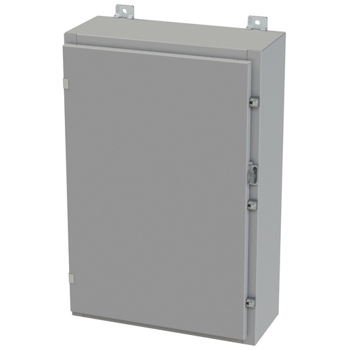 [SCE-30H2008LP] NEMA 3R, 4, 12 Enclosure, Wallmount, 30" H x 20" W x 8" D, Carbon Steel, Powder Coat gray