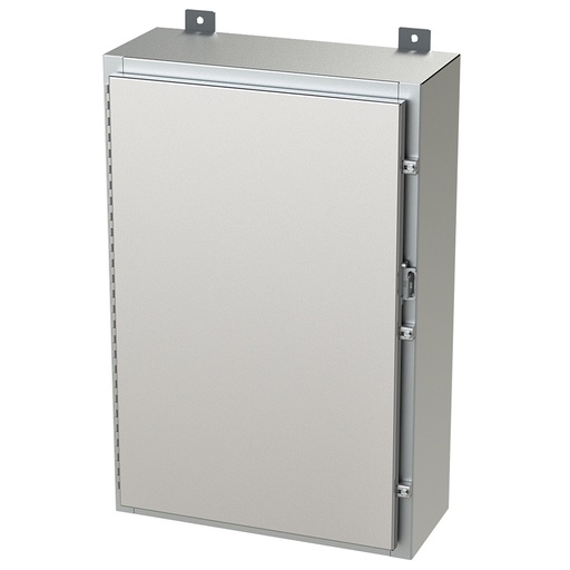 [SCE-30H2008SSLP] NEMA 4X Enclosure, Wallmount, 30" H x 20" W x 8" D, 304 Stainless Steel