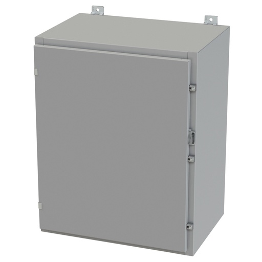 [SCE-30H2416LP] NEMA 3R, 4, 12 Enclosure, Wallmount, 30" H x 24" W x 16" D, Carbon Steel, Powder Coat gray