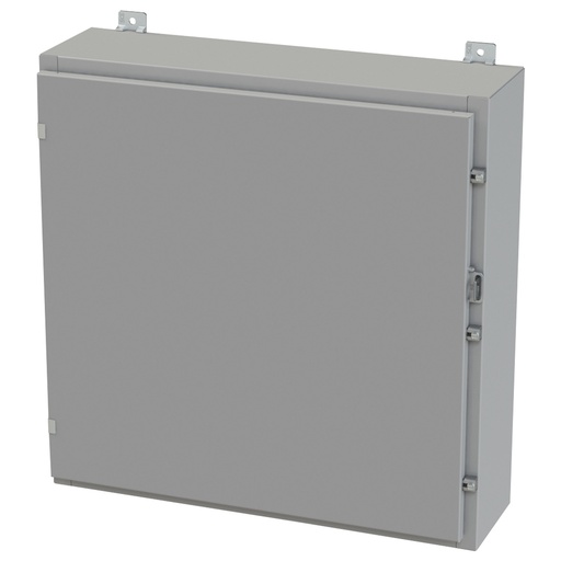 [SCE-30H3008LP] NEMA 3R, 4, 12 Enclosure, Wallmount, 30" H x 30" W x 8" D, Carbon Steel, Powder Coat gray