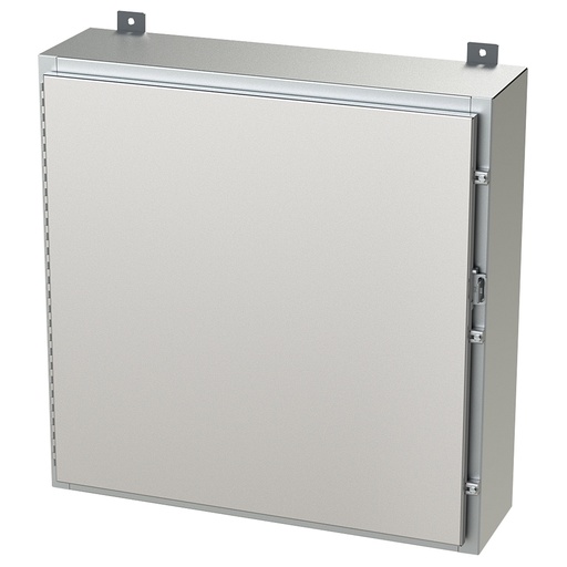 [SCE-30H3008SSLP] NEMA 4X Enclosure, Wallmount, 30" H x 30" W x 8" D, 304 Stainless Steel