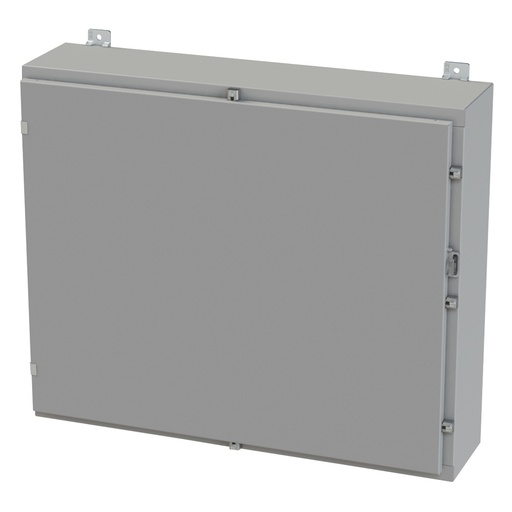 [SCE-30H3608LP] NEMA 3R, 4, 12 Enclosure, Wallmount, 30" H x 36" W x 8" D, Carbon Steel, Powder Coat gray