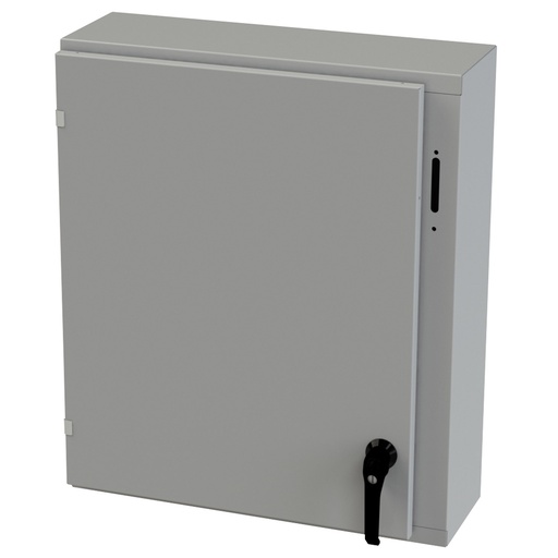 [SCE-30XEL2508LP] NEMA 3R Enclosure, Wallmount, 30" H x 25.375" W x 8" D, Carbon Steel, Powder Coat gray