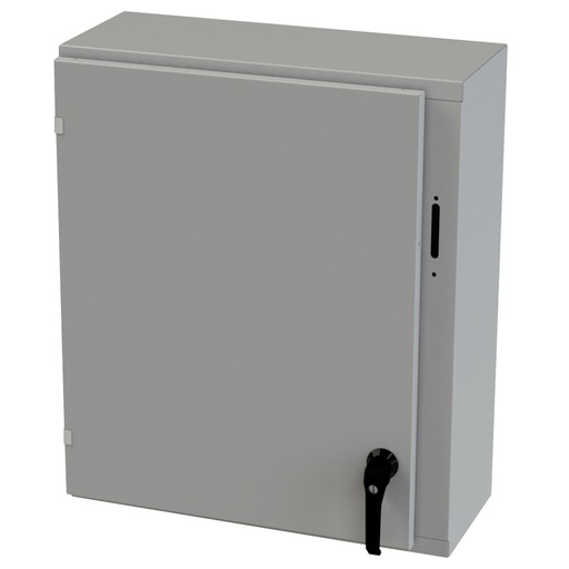 [SCE-30XEL2510LP] NEMA 3R Enclosure, Wallmount, 30" H x 25.375" W x 10" D, Carbon Steel, Powder Coat gray