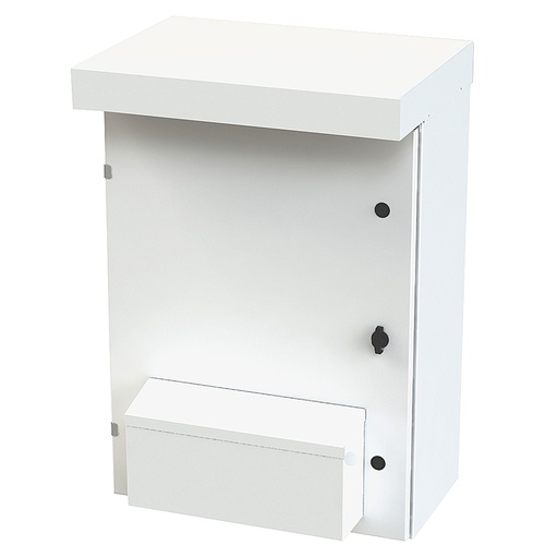 [SCE-35VR2412] NEMA 3R Enclosure, Wallmount, 35" H x 24" W x 12" D, Carbon Steel, Powder Coat White