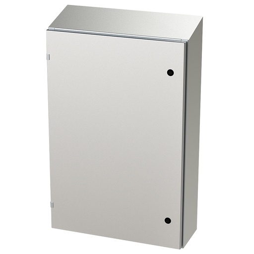 [SCE-36EL2408SSST] NEMA 4X Enclosure, Slope Top, Wallmount, 36" H x 24" W x 8" D, 304 Stainless Steel