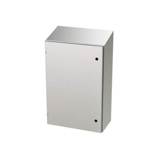 [SCE-36EL2412SSST] NEMA 4X Enclosure, Slope Top, Wallmount, 36" H x 24" W x 12" D, 304 Stainless Steel