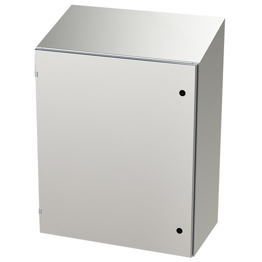 [SCE-36EL3016SSST] NEMA 4X Enclosure, Slope Top, Wallmount, 36" H x 30" W x 16" D, 304 Stainless Steel