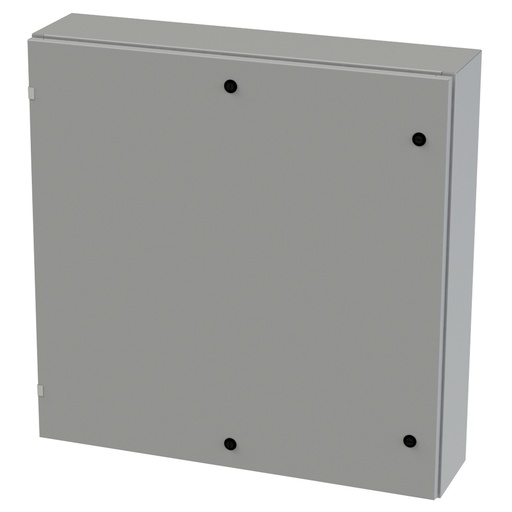 [SCE-36EL3608LP] NEMA 3R, 4, 12 Enclosure, Wallmount, 36" H x 36" W x 8" D, Carbon Steel, Powder Coat gray, Heavy Duty