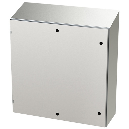 [SCE-36EL3612SSST] NEMA 4X Enclosure, Slope Top, Wallmount, 36" H x 36" W x 12" D, 304 Stainless Steel