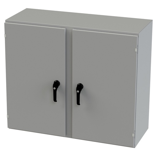 [SCE-36EL4216WFLP] NEMA 3R, 4, 12 Enclosure, Wallmount, 36" H x 42" W x 16" D, Carbon Steel, Powder Coat gray