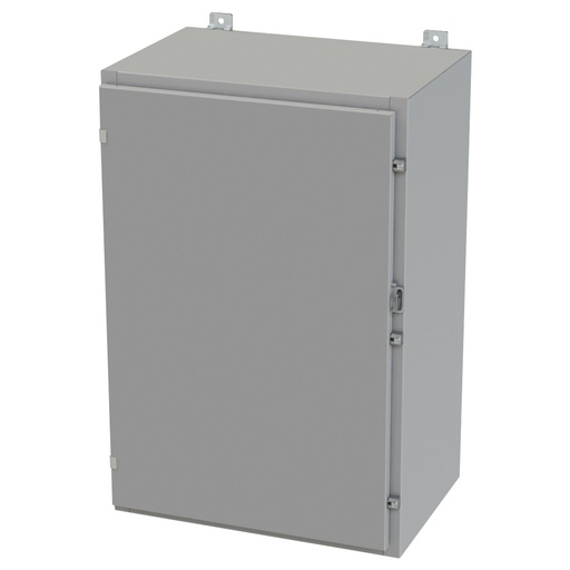 [SCE-36H2416LP] NEMA 3R, 4, 12 Enclosure, Wallmount, 36" H x 24" W x 16" D, Carbon Steel, Powder Coat gray