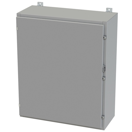 [SCE-36H3012LP] NEMA 3R, 4, 12 Enclosure, Wallmount, 36" H x 30" W x 12" D, Carbon Steel, Powder Coat gray