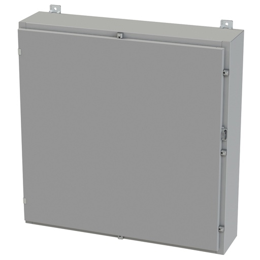 [SCE-36H3608LP] NEMA 3R, 4, 12 Enclosure, Wallmount, 36" H x 30" W x 8" D, Carbon Steel, Powder Coat gray