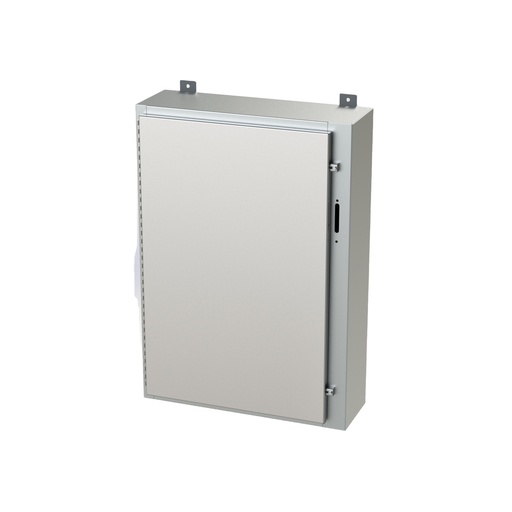 [SCE-36HS2508SSLP] NEMA 4X Enclosure, Wallmount, 36" H x 25" W x 8" D, 304 Stainless Steel