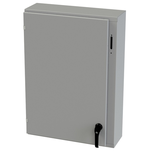 [SCE-36XEL2508LP] NEMA 3R Enclosure, Wallmount, 36" H x 31.375" W x 8" D, Carbon Steel, Powder Coat gray