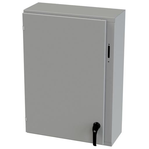 [SCE-36XEL2510LP] NEMA 3R Enclosure, Wallmount, 36" H x 25.375" W x 10" D, Carbon Steel, Powder Coat gray