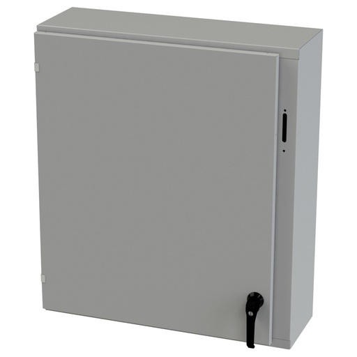 [SCE-36XEL3110LP] NEMA 3R Enclosure, Wallmount, 36" H x 31.375" W x 10" D, Carbon Steel, Powder Coat gray