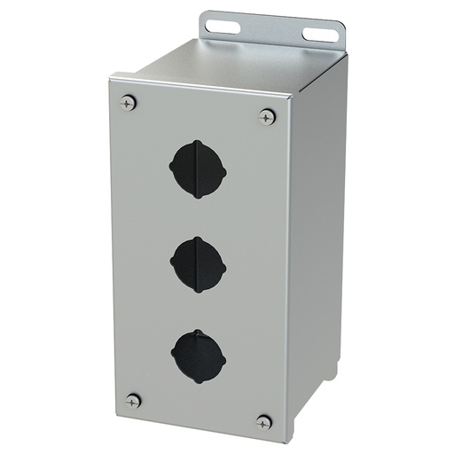 [SCE-3PBXSS] Push Button Enclosure Extra Deep, 30.5mm, 3 Hole, 304 Stainless Steel, NEMA 4X