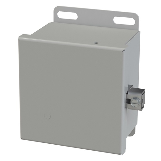 [SCE-404CHNF] NEMA 3R, 4, 12 Enclosure, Wallmount, 4" H x 4" W x 3" D, Carbon Steel, Powder Coat gray