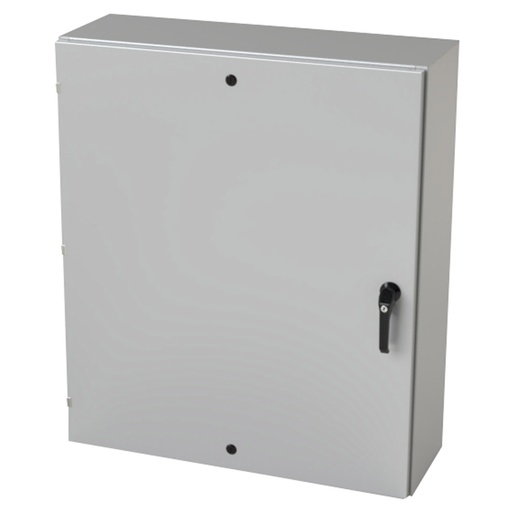 [SCE-42EL3612LPPL] NEMA 3R, 4, 12 Enclosure, Wallmount, 42" H x 36" W x 12" D, Carbon Steel, Powder Coat gray