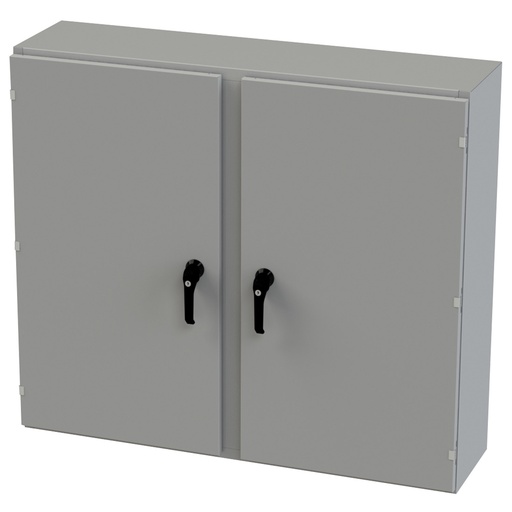 [SCE-42EL4812WFLP] NEMA 3R, 4, 12 Enclosure, Wallmount, 42" H x 48" W x 12" D, Carbon Steel, Powder Coat gray