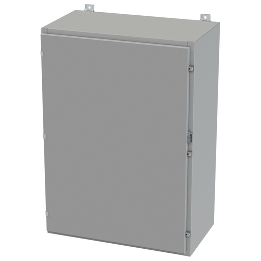 [SCE-42H3016LP] NEMA 3R, 4, 12 Enclosure, Wallmount, 42" H x 30" W x 16" D, Carbon Steel, Powder Coat gray