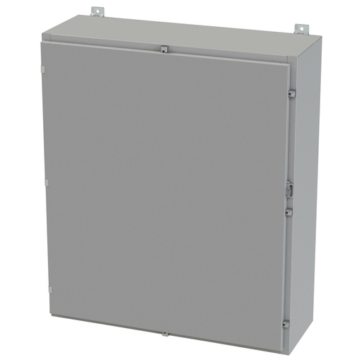 [SCE-42H3612LP] NEMA 3R, 4, 12 Enclosure, Wallmount, 42" H x 36" W x 12" D, Carbon Steel, Powder Coat gray