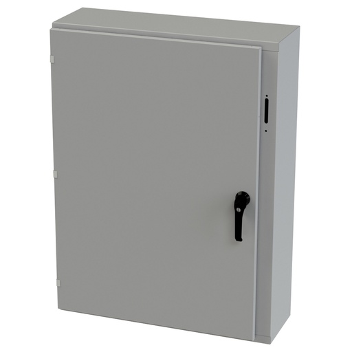 [SCE-42XEL3110LP] NEMA 3R Enclosure, Wallmount, 42" H x 31.375" W x 10" D, Carbon Steel, Powder Coat gray