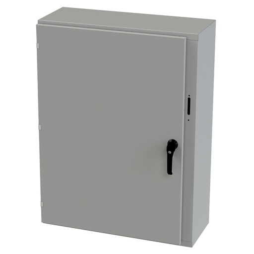 [SCE-42XEL3112LP] NEMA 3R Enclosure, Wallmount, 42" H x 31.375" W x 12" D, Carbon Steel, Powder Coat gray