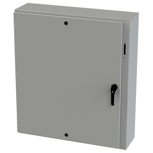 [SCE-42XEL3710LP] NEMA 3R Enclosure, Wallmount, 42" H x 37.375" W x 10" D, Carbon Steel, Powder Coat gray