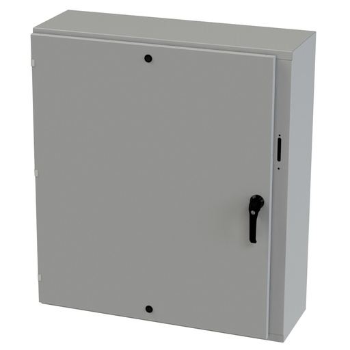 [SCE-42XEL3712LP] NEMA 3R Enclosure, Wallmount, 42" H x 37.375" W x 12" D, Carbon Steel, Powder Coat gray