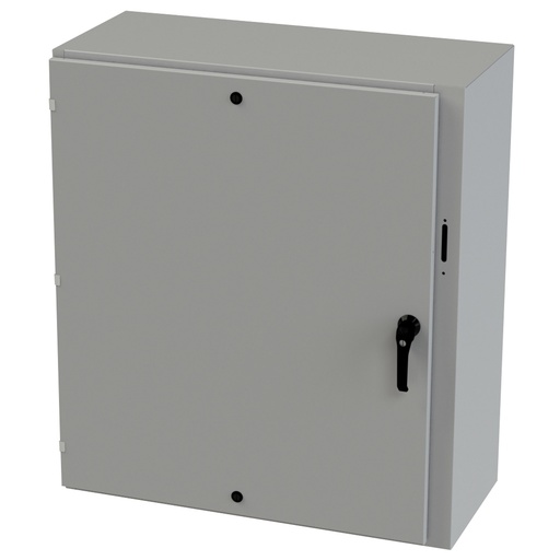 [SCE-42XEL3716LP] NEMA 3R Enclosure, Wallmount, 42" H x 37.375" W x 16" D, Carbon Steel, Powder Coat gray