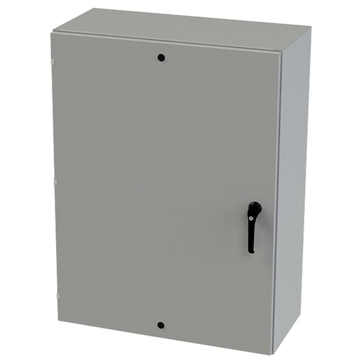 [SCE-48EL3616LPPL] NEMA 3R, 4, 12 Enclosure, Wallmount, 48" H x 36" W x 16" D, Carbon Steel, Powder Coat gray