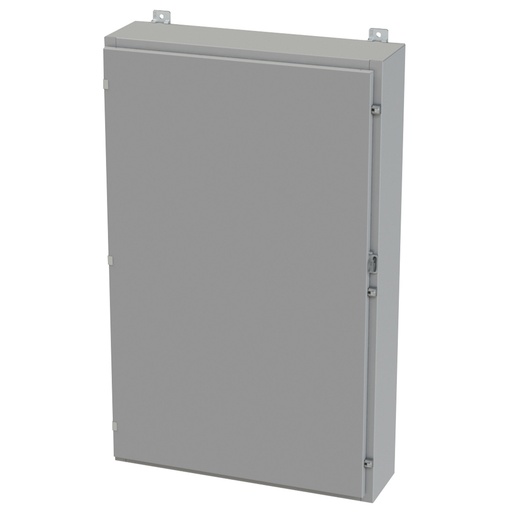 [SCE-48H3008LP] NEMA 3R, 4, 12 Enclosure, Wallmount, 48" H x 30" W x 8" D, Carbon Steel, Powder Coat gray