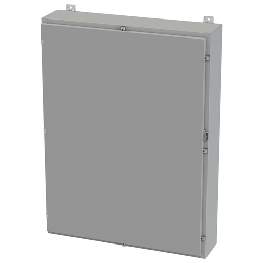 [SCE-48H3608LP] NEMA 3R, 4, 12 Enclosure, Wallmount, 48" H x 36" W x 8" D, Carbon Steel, Powder Coat gray