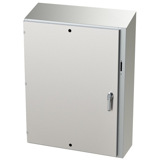 [SCE-48XEL3712SSST] NEMA 4X Enclosure, Slope Top, Wallmount, 48" H x 37" W x 12" D, 304 Stainless Steel