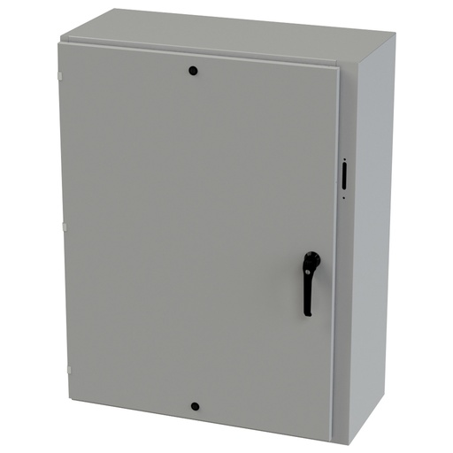 [SCE-48XEL3716LP] NEMA 3R Enclosure, Wallmount, 48" H x 37.375" W x 16" D, Carbon Steel, Powder Coat gray