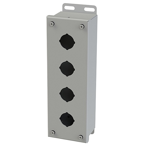 [SCE-4PB] Push Button Enclosure, 30.5mm Hole, Four Hole, Steel, Gray