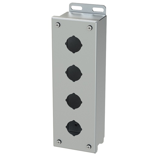 [SCE-4PBSS] Push Button Enclosure, 30.5mm, 4 Hole, 304 Stainless Steel, NEMA 4X