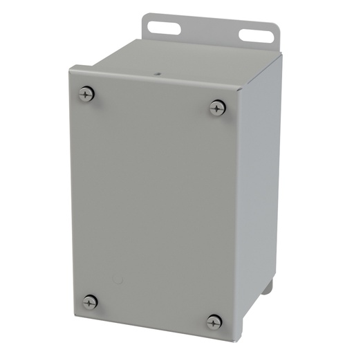 [SCE-6044SC] NEMA 3R, 4, 12 Enclosure, Wallmount, 6.125" H x 4" W x 4" D, Carbon Steel, Powder Coat gray